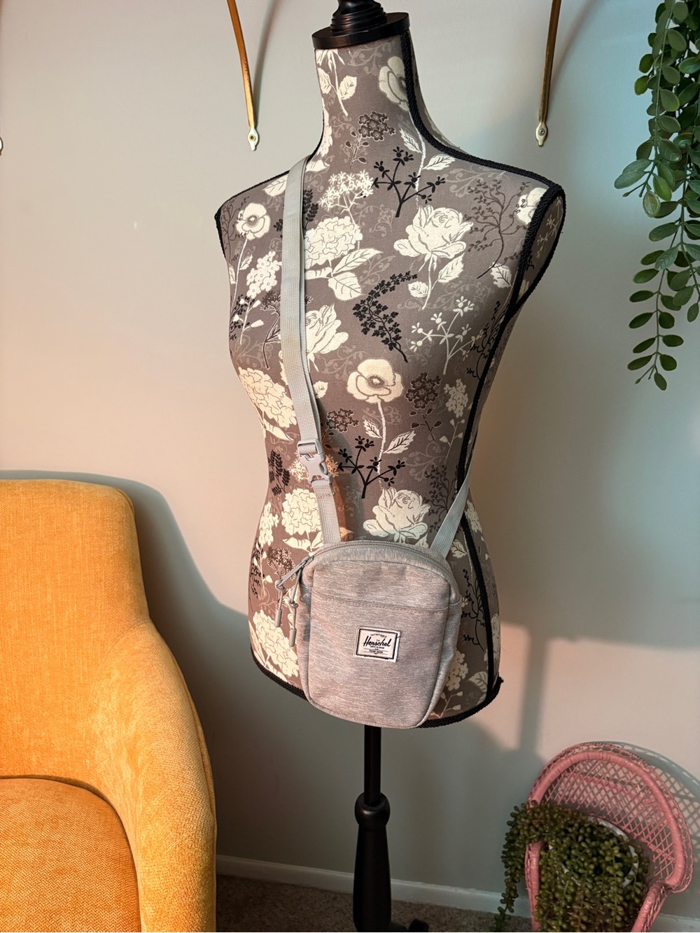 Herschel Supply Company Light Gray Fabric Crossbody Sling - Neutral Gray